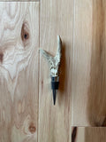 Deer Antler Handle Bottle Stopper: Wine / Bourbon Bottle Plug with Silicone Seal - FREE SHIPPING