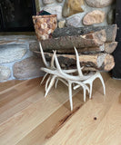 Handcrafted deer antler firewood holder by Remington Road
