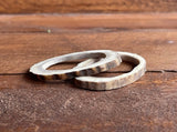 Handcrafted elk antler hoop earrings by Remington Road