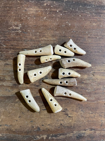 Deer Antler Toggle: Naturally Shed Deer Antler Toggle, One Toggle, Assorted Size, Deer Buttons - FREE SHIPPING!